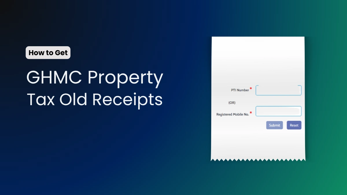 GHMC Property Tax Old Receipts